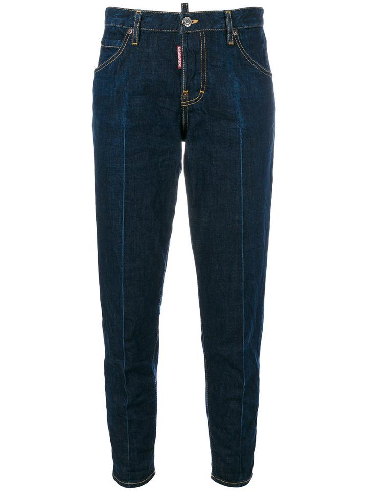 Dsquared2 - Tapered Jeans - Women - Cotton - 38, Blue, Cotton