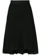 Ann Demeulemeester Elasticated Waistband A-line Skirt, Women's, Size: 36, Black, Virgin Wool