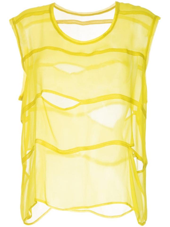 Taylor Split Sector Tank Top - Yellow
