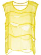 Taylor Split Sector Tank Top - Yellow