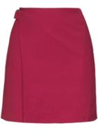 Wales Bonner Linen Blend Wrap Mini Skirt - Pink