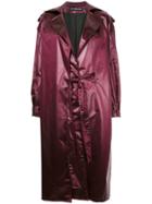 Nino Babukhadia Drawstring Trench Coat - Pink & Purple