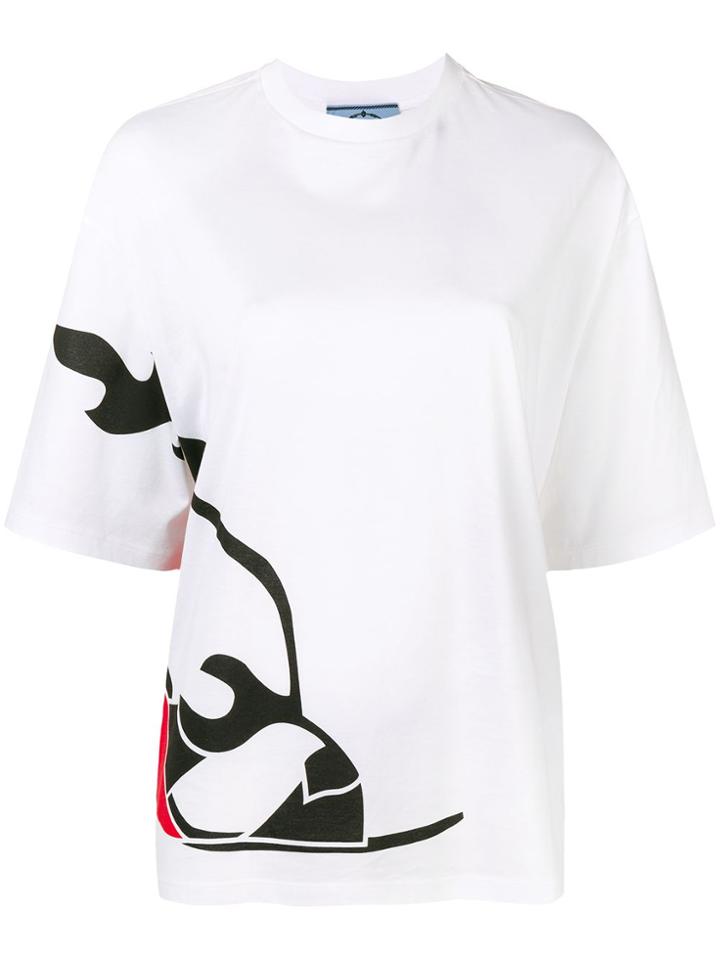 Prada Graphic Print T-shirt - White