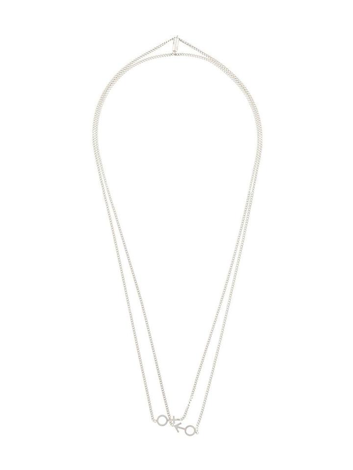 Maison Margiela Gender Symbol Multi-strand Necklace, Men's, Metallic