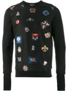 Alexander Mcqueen Badge Embroidered Sweatshirt - Black
