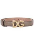 Dolce & Gabbana Logo Buckle Belt - Grey