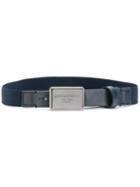 Dolce & Gabbana Kids - Branded Buckle Belt - Men - Leather/polyester/spandex/elastane - L, Blue