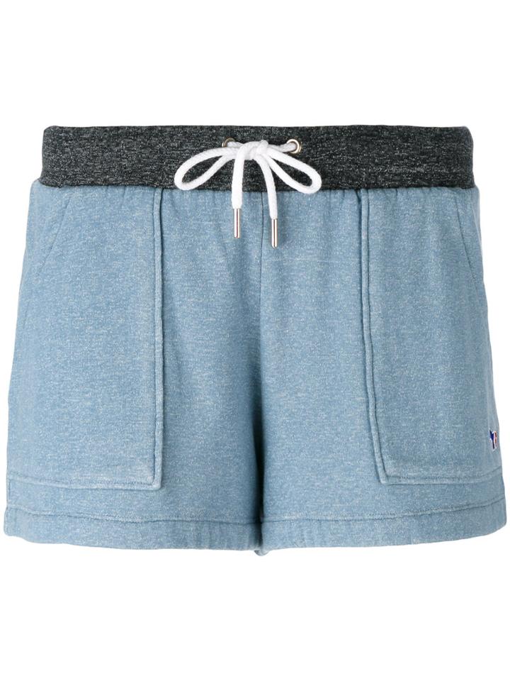 Maison Kitsuné - Patch Pocket Shorts - Women - Cotton - Xs, Blue, Cotton
