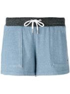 Maison Kitsuné - Patch Pocket Shorts - Women - Cotton - Xs, Blue, Cotton