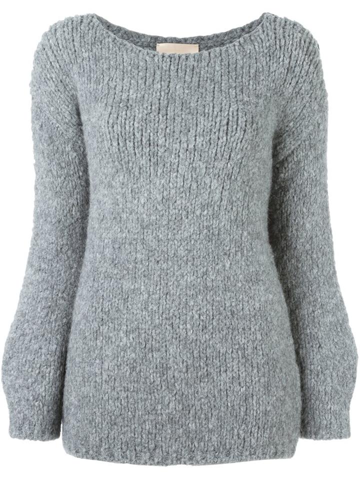 Erika Cavallini Classic Jumper, Women's, Size: Xs, Grey, Acrylic/polyamide/spandex/elastane/alpaca