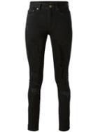 Saint Laurent Ripped Skinny Jeans, Women's, Size: 29, Black, Cotton/spandex/elastane