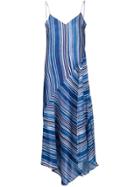 Tess Giberson Pieced Striped Strappy Dress - Blue