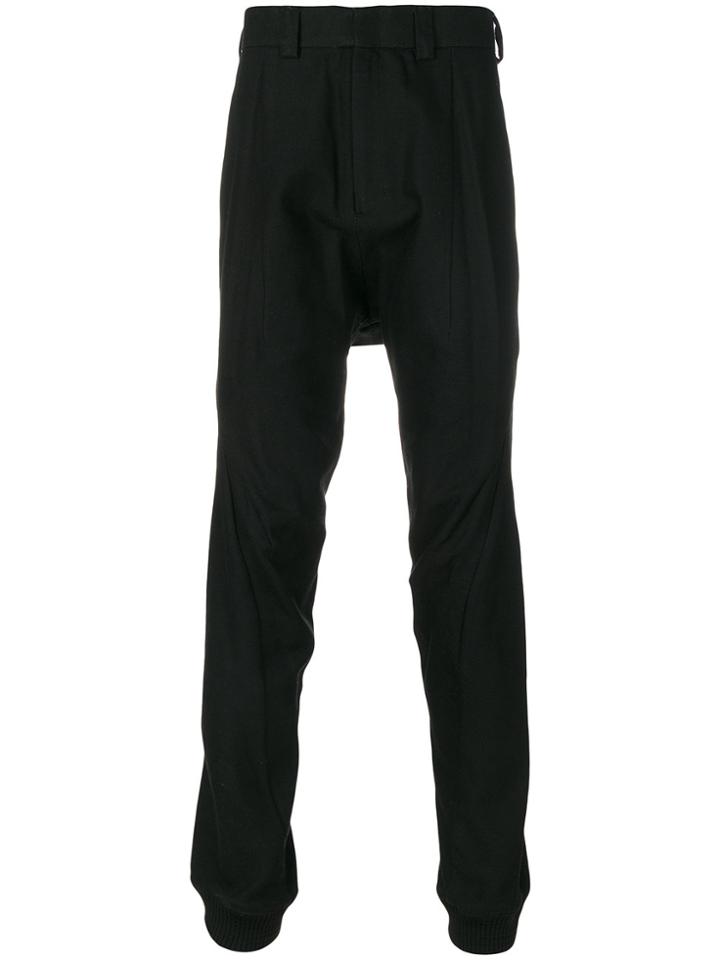 Devoa Drop-crotch Trousers - Black