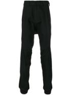 Devoa Drop-crotch Trousers - Black