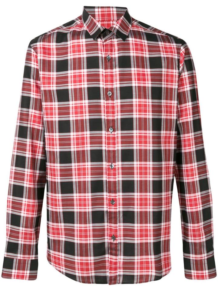 Les Hommes Urban Plaid Shirt - Red