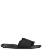 Puma Popcat Ruffle Trimmed Slides - Black