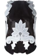 Antonio Berardi Appliqué Sheer Tank Top, Women's, Size: 40, Black, Silk