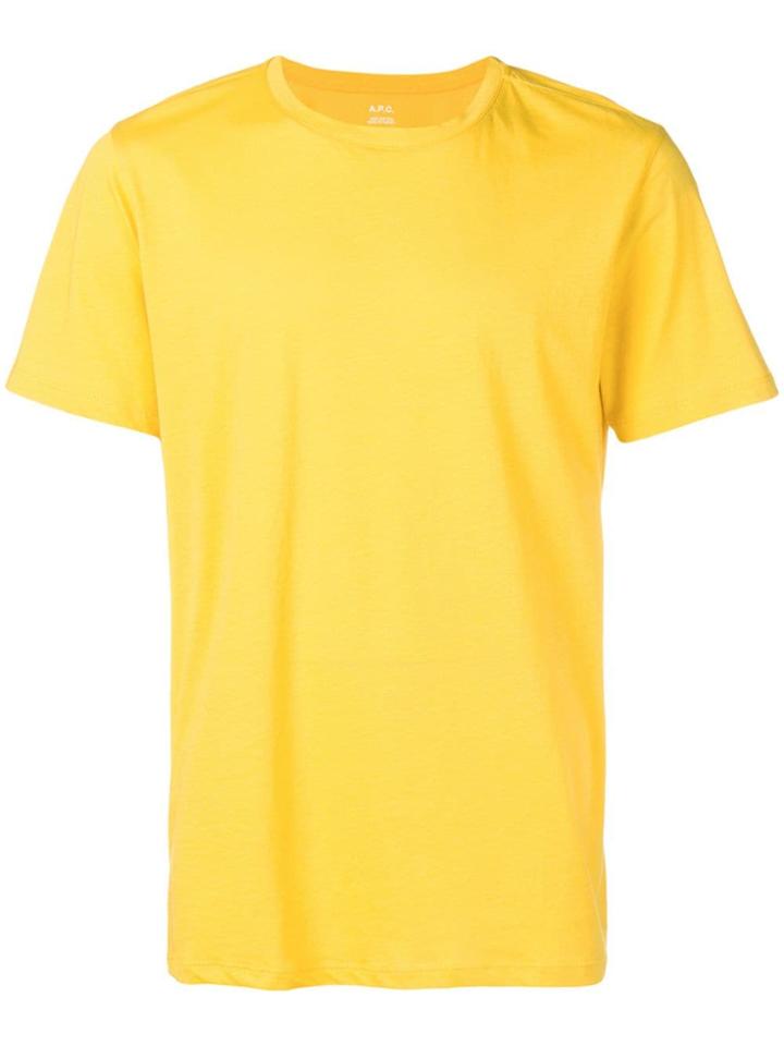 A.p.c. Crew Neck T-shirt - Yellow