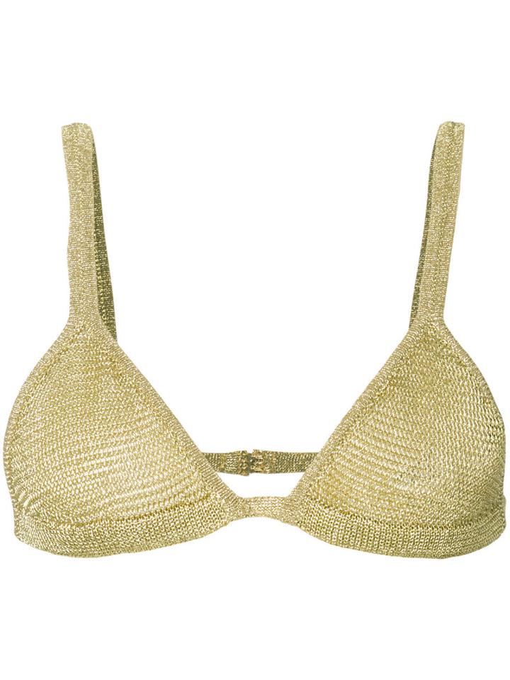 Balmain - Knitted Bralette - Women - Acrylic/polyester - 36, Grey, Acrylic/polyester