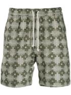Universal Works Aztec Print Shorts - Green