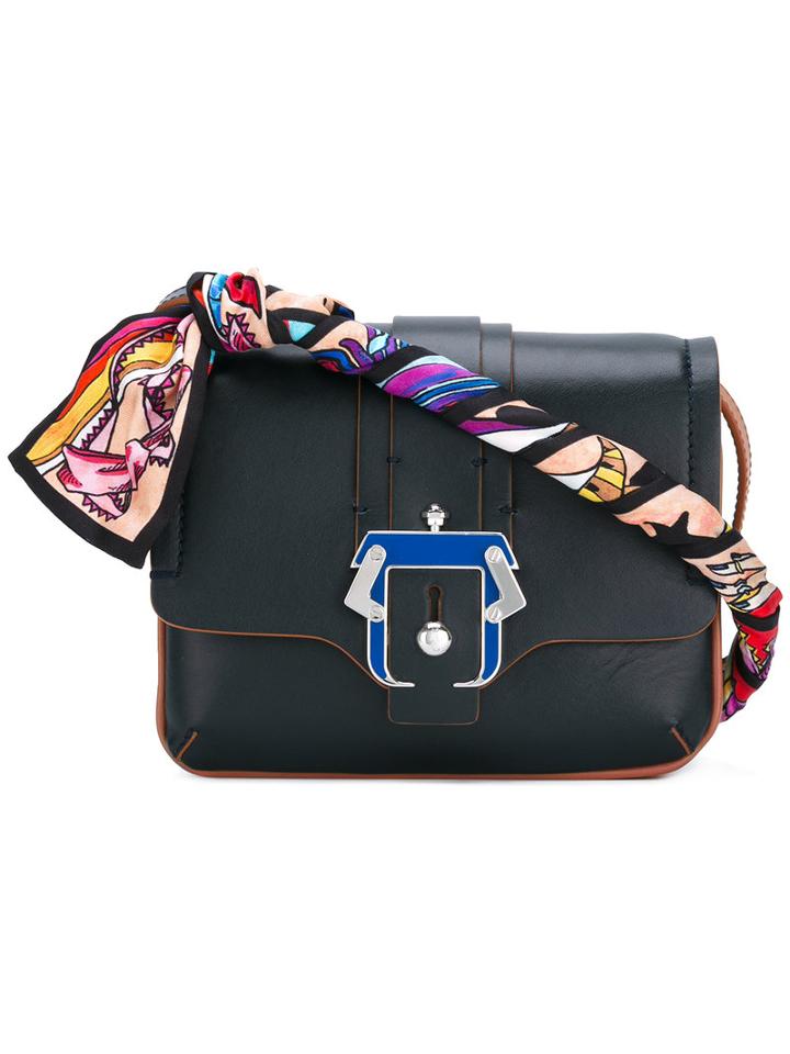 Paula Cademartori Gigi Shoulder Bag, Women's, Blue, Silk/leather