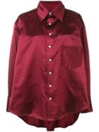 Matthew Adams Dolan Oversized Draped Shirt - Red
