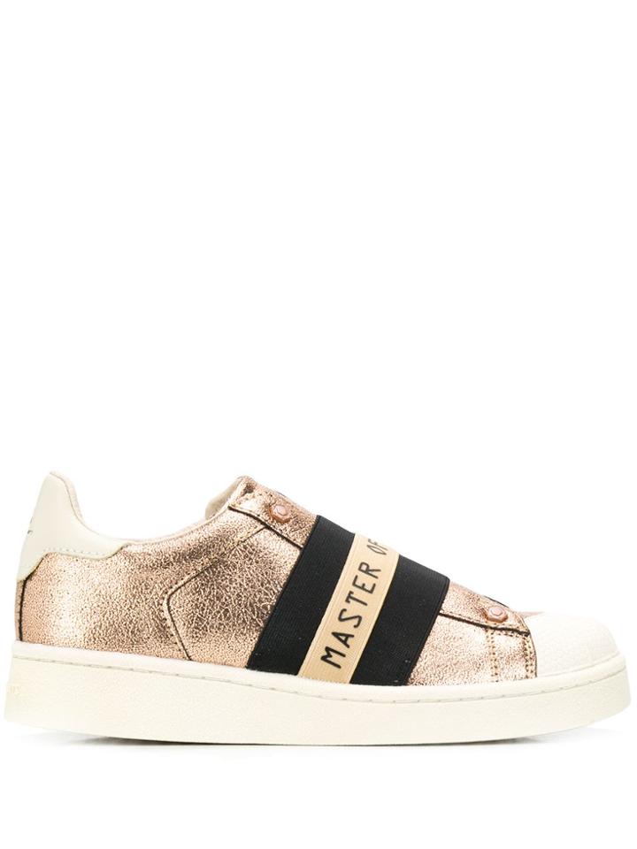 Moa Master Of Arts Slip-on Metallic Sneakers - Gold
