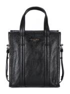 Balenciaga Black Leather Bazar Shopper Xs