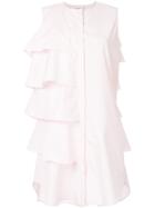 Monographie Ruffle Sleeveless Dress - Pink & Purple