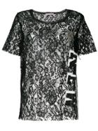 Femme By Michele Rossi Lace T-shirt - Black