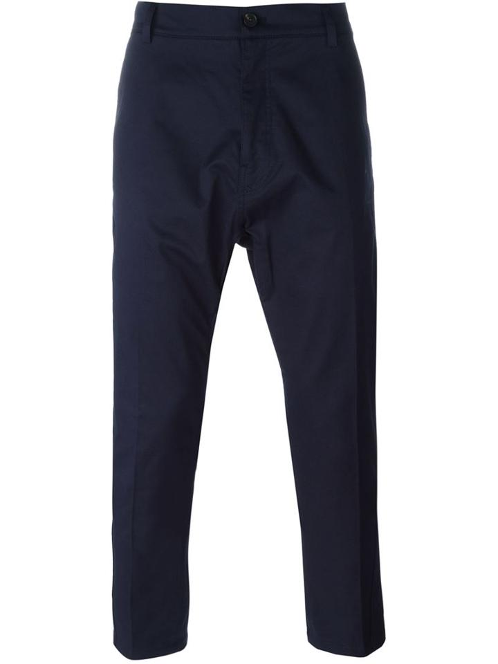Antonio Marras Classic Chinos, Men's, Size: 48, Blue, Cotton/spandex/elastane