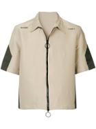 Ex Infinitas Zipped Shirt - Nude & Neutrals
