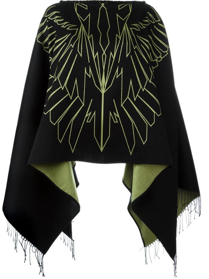 Marcelo Burlon County Of Milan Toluca Poncho, Women's, Black, Cotton/modal