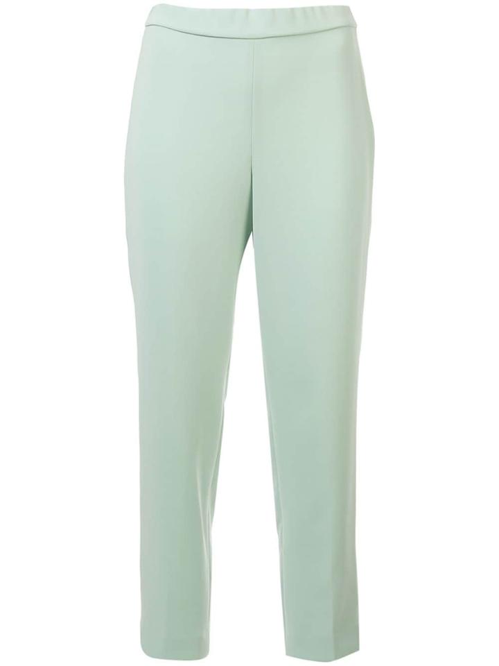 Theory Slim-fit Cropped Trousers - Green