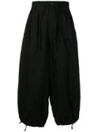 Yohji Yamamoto Loose Fit Baggy Trousers - Black