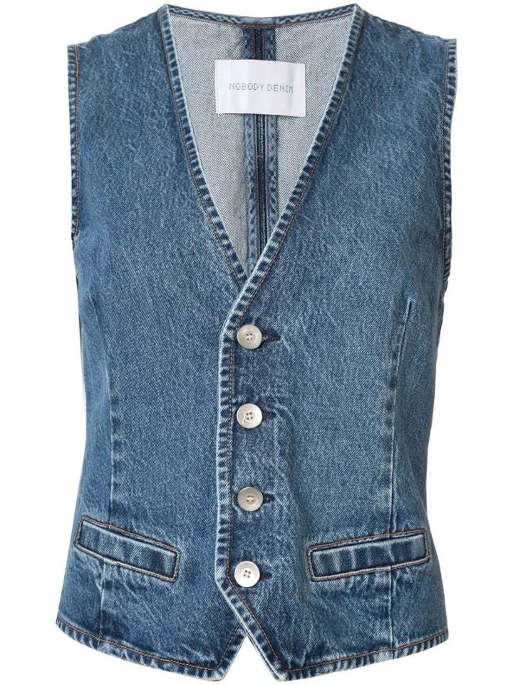 Nobody Denim Studio Denim Gilet - Blue