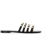 Giuseppe Zanotti Design Studded Flat Sandals - Black