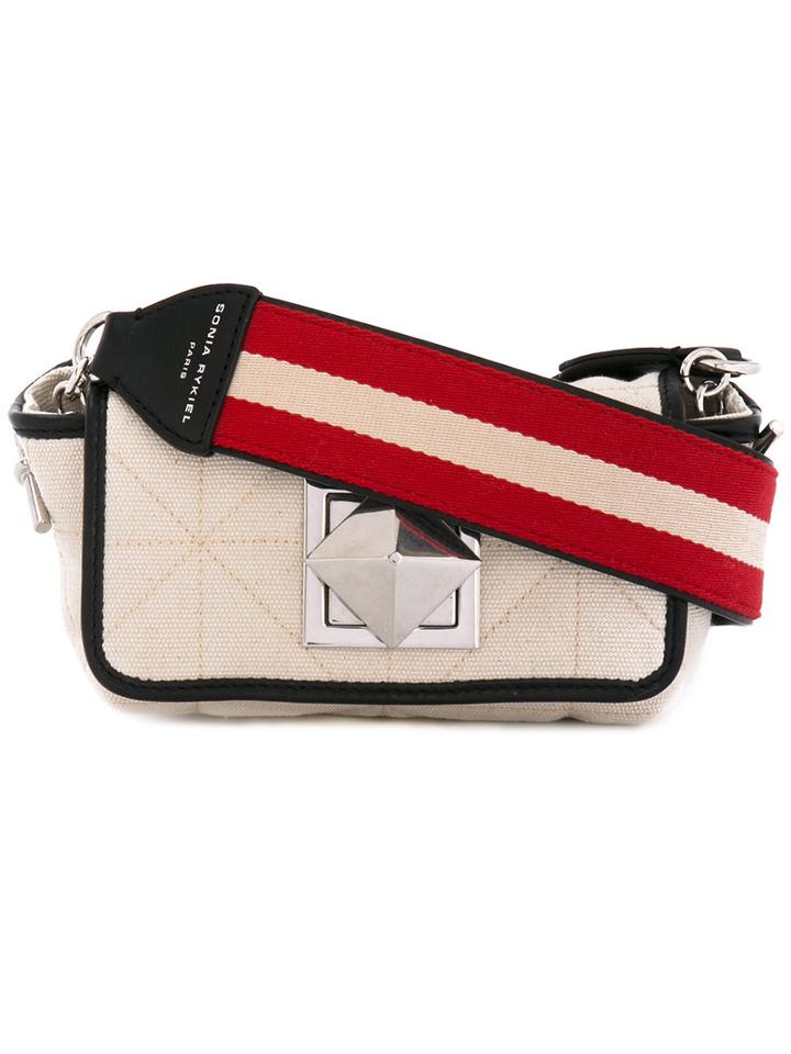 Sonia Rykiel - Le Copain Shoulder Bag - Women - Cotton/leather - One Size, White, Cotton/leather
