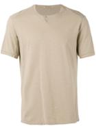 Transit - Button Detail T-shirt - Men - Cotton/linen/flax - S, Nude/neutrals, Cotton/linen/flax