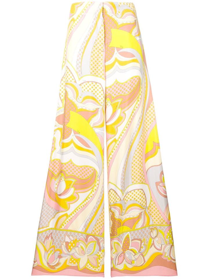 Emilio Pucci Shell Print Flared Trousers - Purple