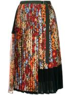 Sacai Printed Pleated Skirt - Multicolour