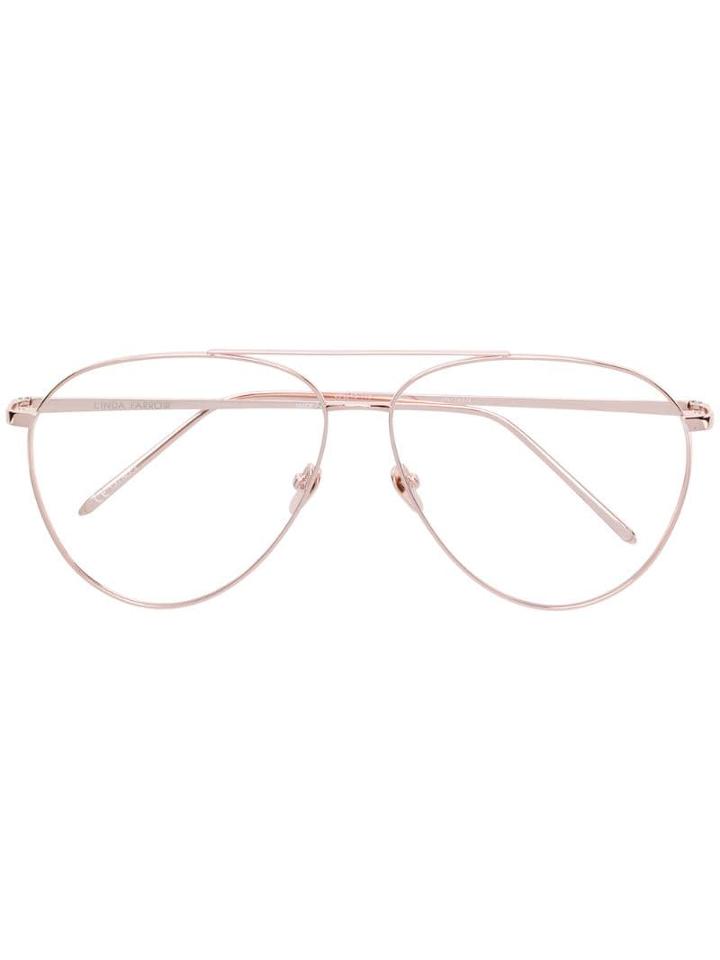 Linda Farrow Aviator Frame Sunglasses - Pink