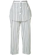 Monse Striped Skirt Trousers - White