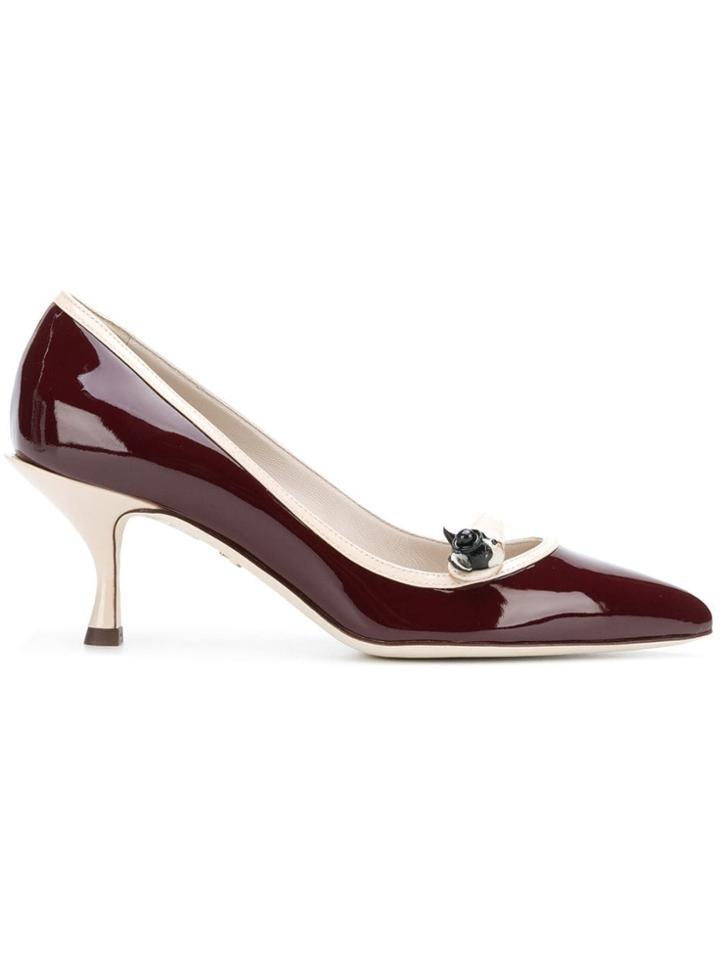 Dolce & Gabbana Contrast Pointed Pumps - Red