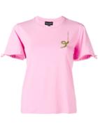 Emporio Armani Drawstring Sleeve T-shirt - Pink