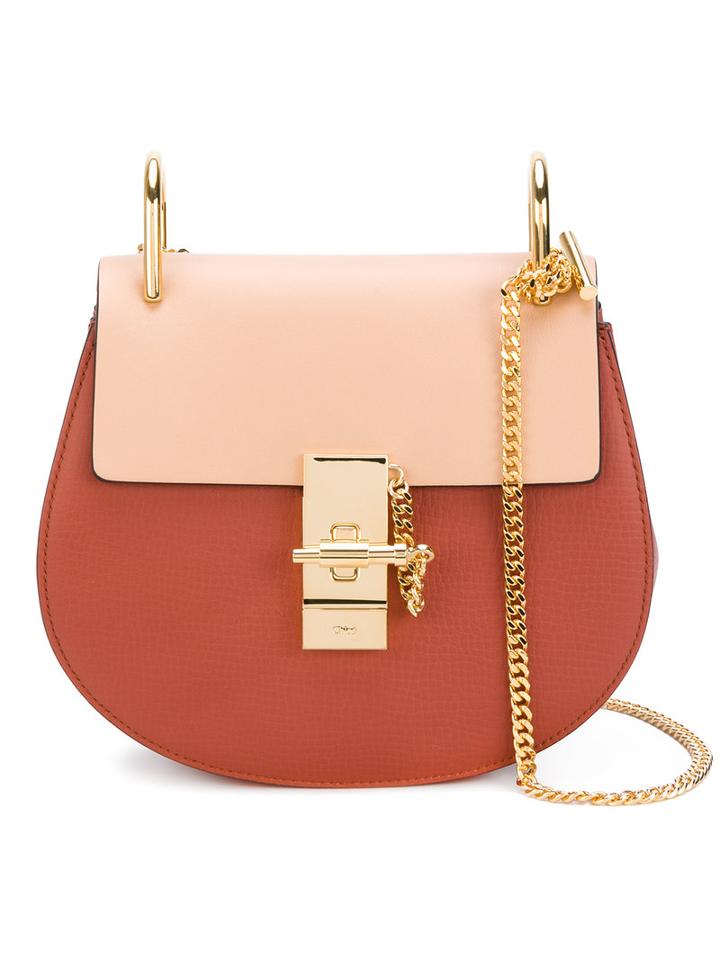 Chloé - Mini Drew Shoulder Bag - Women - Calf Leather/calf Suede - One Size, Red, Calf Leather/calf Suede