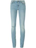 Saint Laurent - Stonewashed Skinny Fit Jeans - Women - Cotton/polyurethane - 27, Blue, Cotton/polyurethane