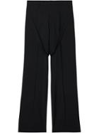 Burberry Strap Detail Wool Mohair Tailored Trousers - Black