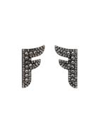Fendi Flying F Logo Earrings - Metallic