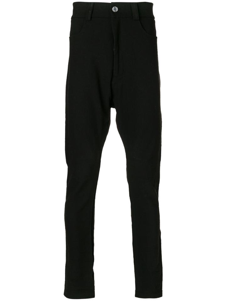 10sei0otto Drop-crotch Trousers - Black